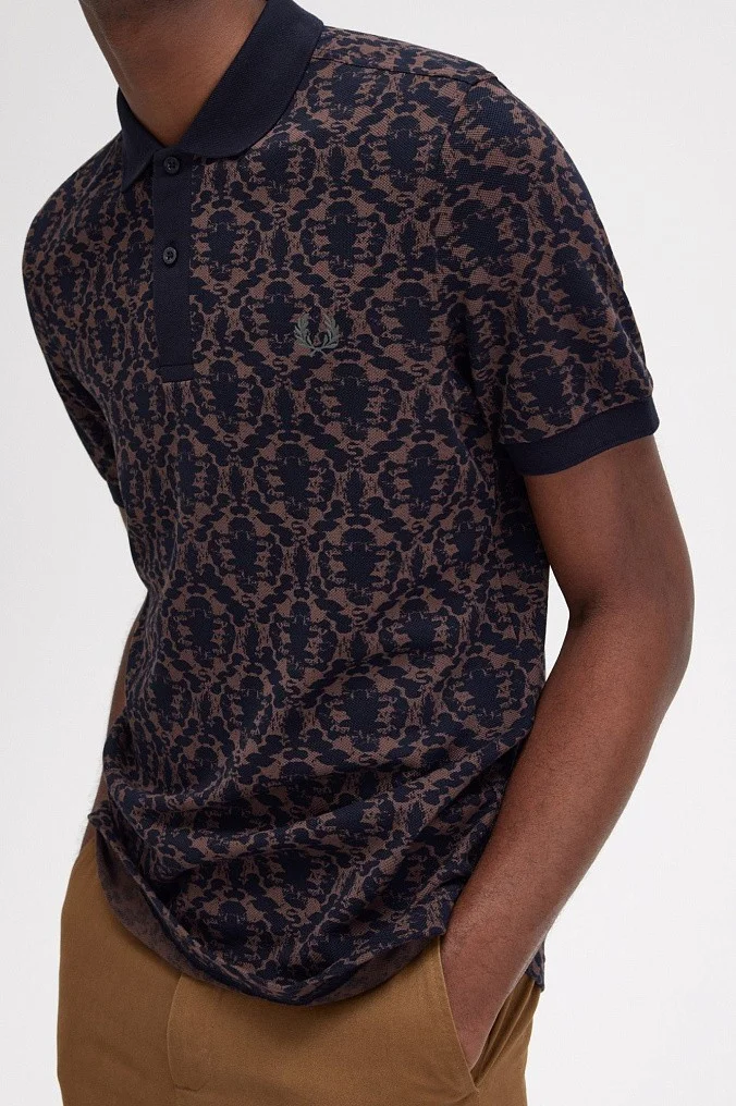 Рубашка поло мужская Fred Perry Ink Blot Print Fred Perry Shirt