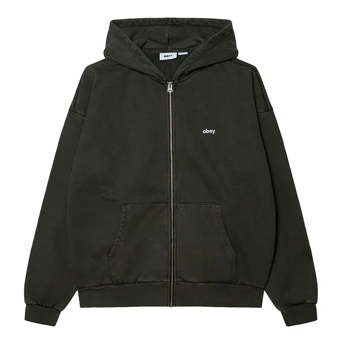 Толстовка Obey Lowercase Pigment Zip Hood